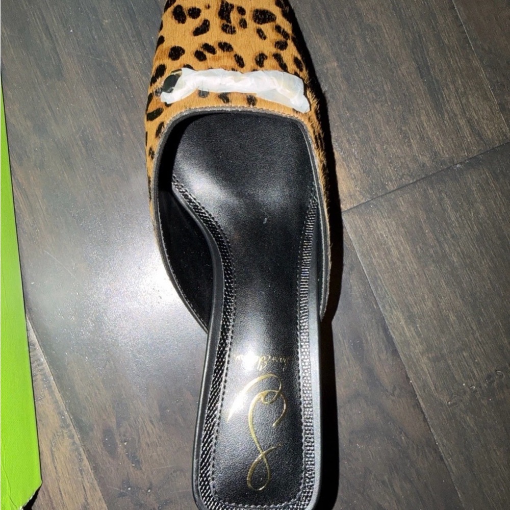 Sam Edelman Leopard Print Mules with White Bow